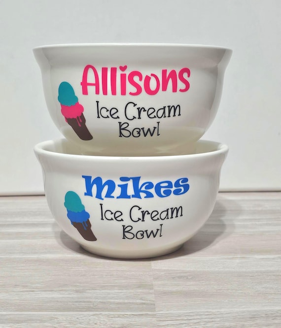 Personalized Ice Cream Bowl, Snack Bowl Gift, Easter Basket Stuffer,