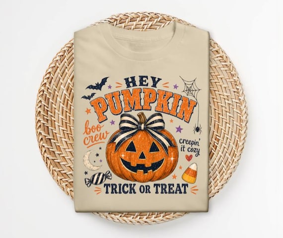 Hey Pumpkin Halloween Sweatshirt – Cute Retro Jack-O’-Lantern Fall Crewneck