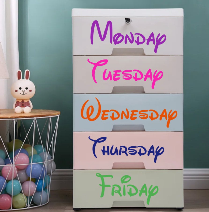 Days Of The Week Label Set, Days Of The Week Stickers, Home Organization Labels, Closet Organization, Office Organization, Storage Bin Label