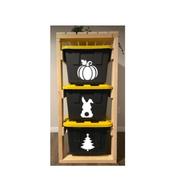 Holiday Storage Bin Decal: Waterproof Vinyl Organization Labels