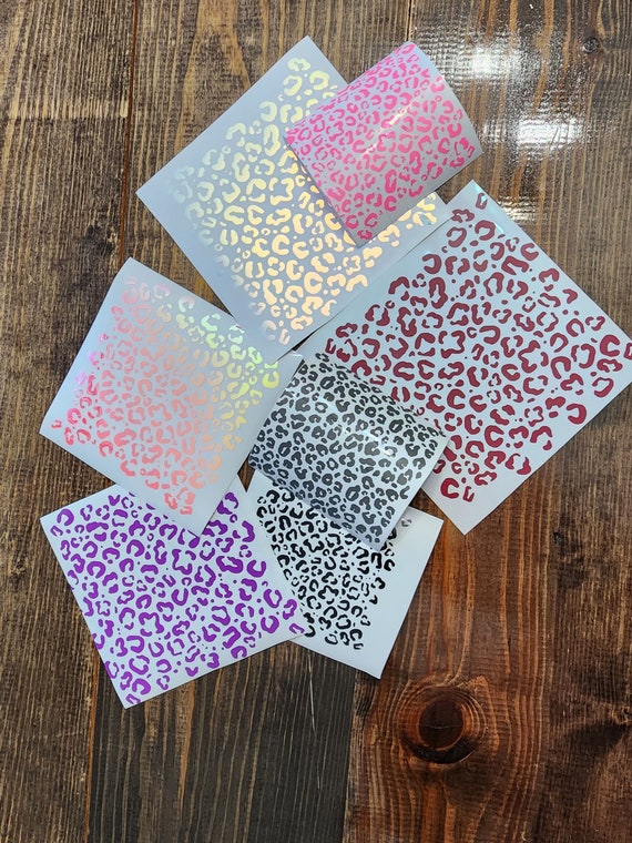 Leopard Print Vinyl Decal: Tumbler, Laptop, Car Sticker