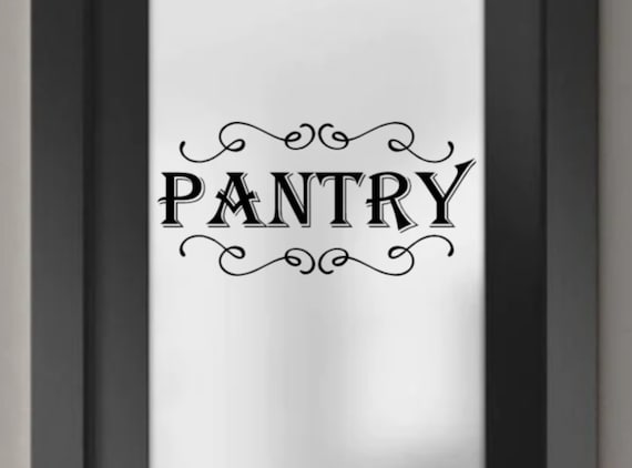 Farmhouse Pantry Door Vinyl Decal: Pantry Organization Sign