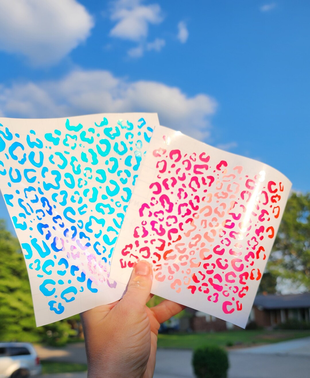 Leopard Print Decal Cheetah Print Leopard Print Sticker Etsy