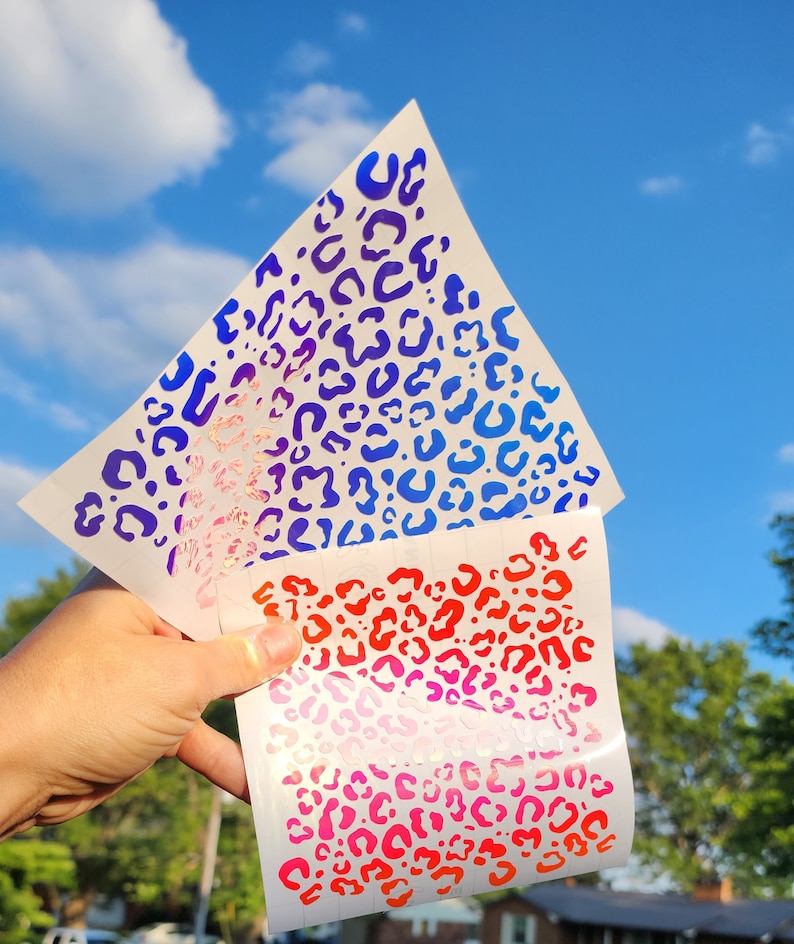 Leopard Print Decal Cheetah Print Leopard Print Sticker Etsy