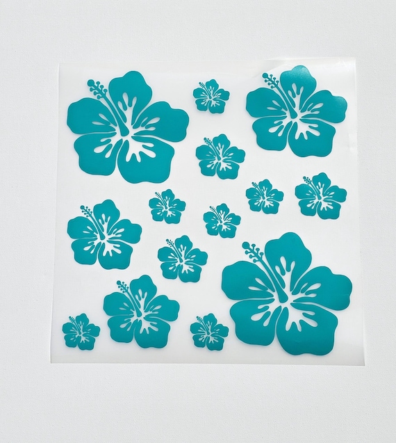 Hibiscus Flower Vinyl Decal: Tropical Hawaiian Sticker