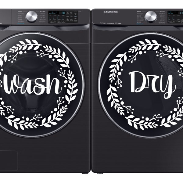 Wash And Dry Decal, Laundry Room Decor, Laundry Room Decal, Farmhouse Room Decor, Farmhouse Laundry Room, Wash And Dry Decal Set, Home Decor