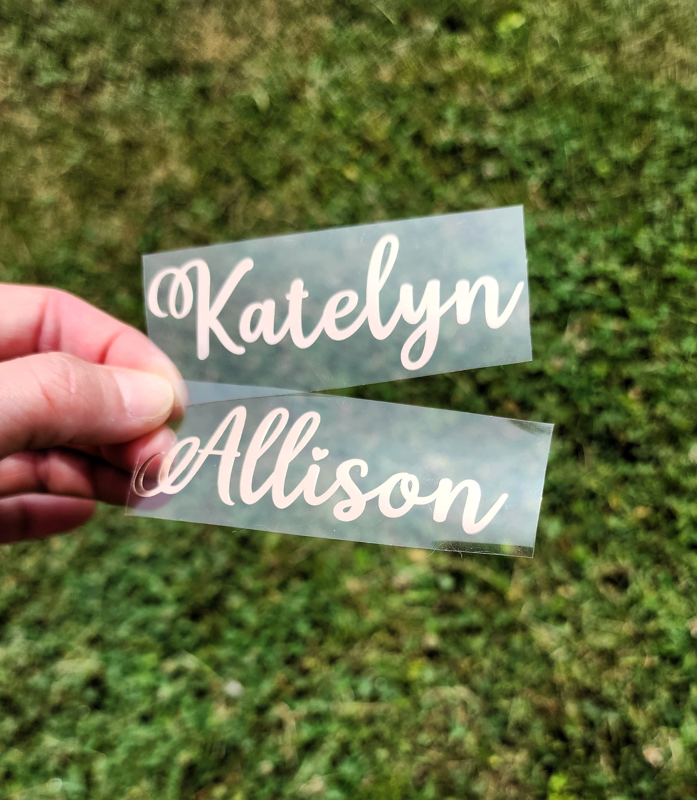 Name Iron On Decal, Name Heat Transfer Decals, Name HTV, Personalized HTV Decal, Custom Iron On Decal, Wedding Decor, Bridesmaid Gift,