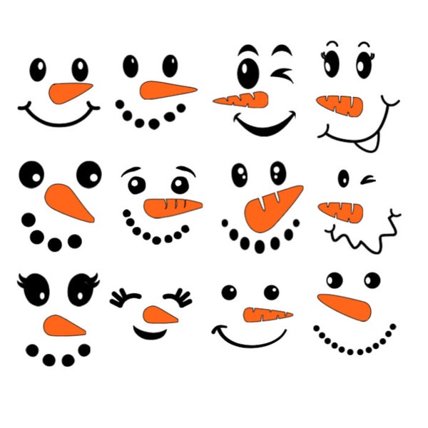Snowman Face Etsy