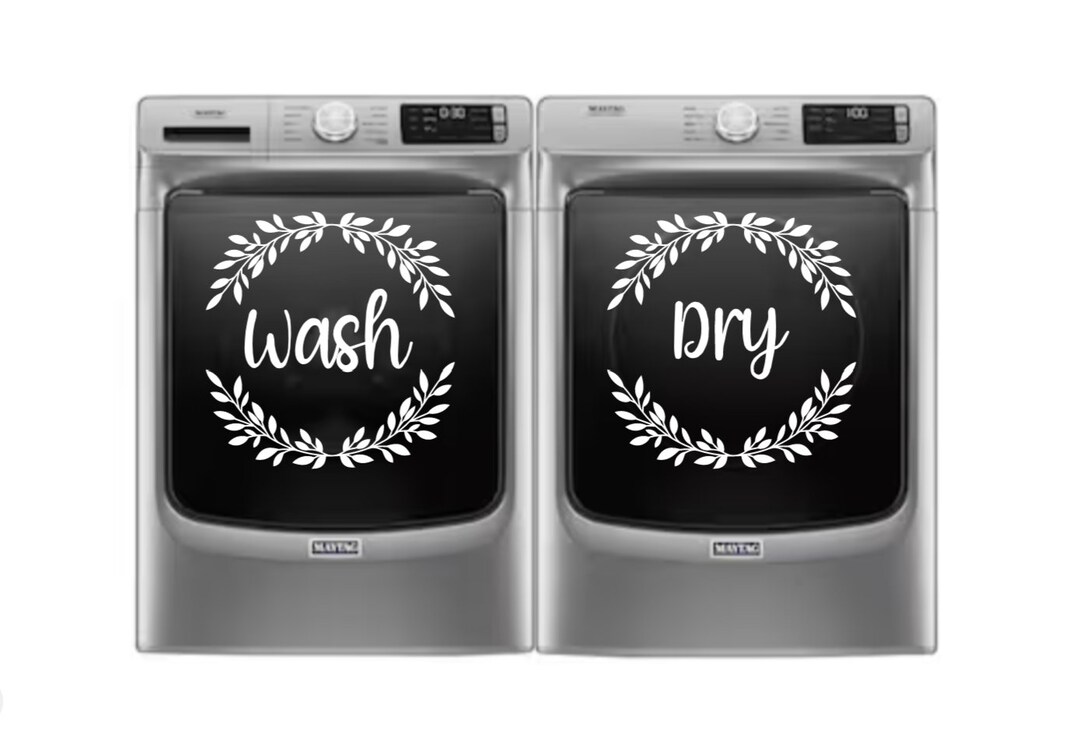 Wash and Dry Decal, Laundry Room Decor, Laundry Room Decal, Farmhouse
