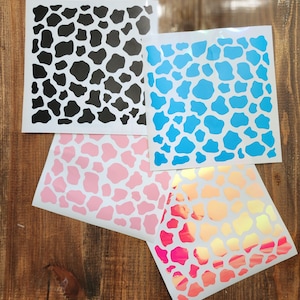 Cow Print Vinyl Decal Sheet: Tumbler, Laptop, Car Stickers