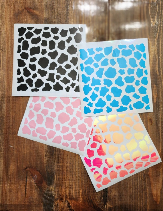 Cow Print Vinyl Decal Sheet: Tumbler, Laptop, Car Stickers