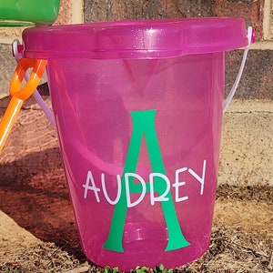 Personalized Kids Beach Bucket And Shovel,Kids Beach Party Favors, Sand Bucket Set, Beach Bucket, Kids Beach Toy