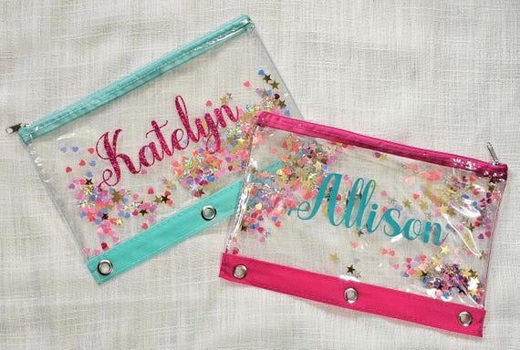 Personalized Sequin Pencil Pouch, Custom Name Pencil Case, Back to School Supplies, Girls Pencil Case, Custom School Supplies