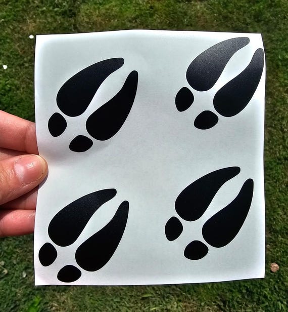 Deer Tracks Vinyl Decal, Hunting Decal