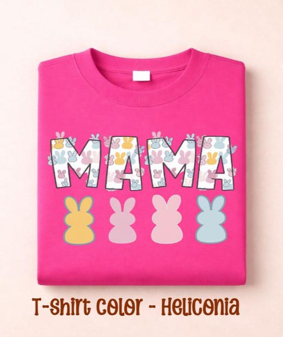 Mama Easter Sweatshirt, Pastel Bunny Design, Spring Mom Apparel
