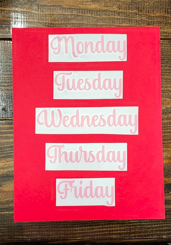 Days Of The Week Stickers: Custom Organization Labels