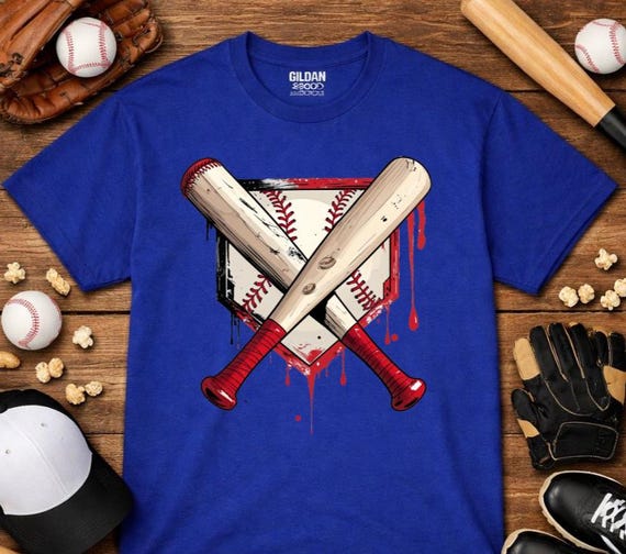 Baseball Bats Home Plate Shirt, Game Day Baseball Fan Tee