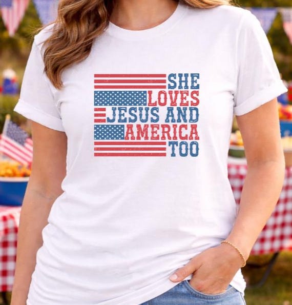 Christian Patriotic Shirt, Distressed Flag Tee, Faith Based Apparel
