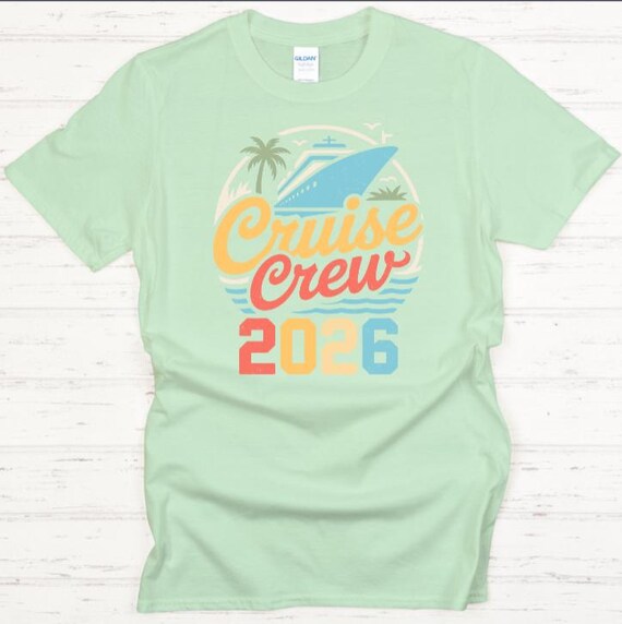 Retro Cruise Crew 2026 Shirt, Tropical Vacation Family Tee