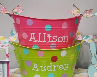 Personalized Easter Bucket, Easter Basket For Girls, Easter Basket For Boys,