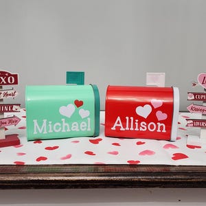 Personalisierte Valentinstag Karte Briefkastenhalter, Valentinstag Geschenk für Kinder,