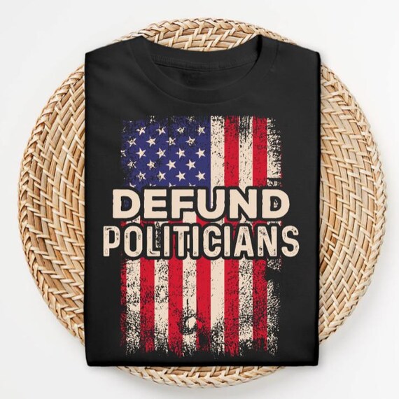 Defund Politicians Shirt, Patriotic American Flag Tee, Anti-Establishment Political Shirt, Government Reform T-Shirt