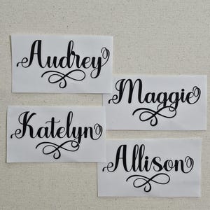 Name Decal, Custom Name Decals, Label Decals, Name Tag, Name Stickers