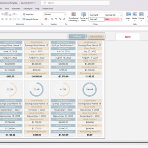 Money Savings Tracker Excel Template, Money Goal Tracker Excel Template ...
