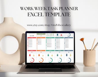 Work Week Task Planner: 10-Week Excel Template