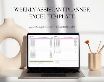 Weekly Office Planner Excel Template: Monday-Friday Organizer (Digital Download)