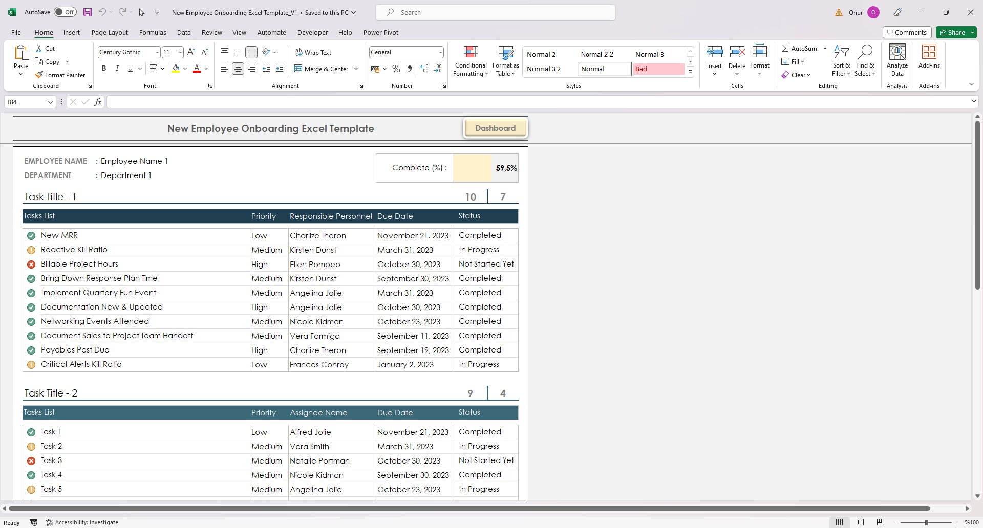New Employee Onboarding Excel Template Employee Task List Excel