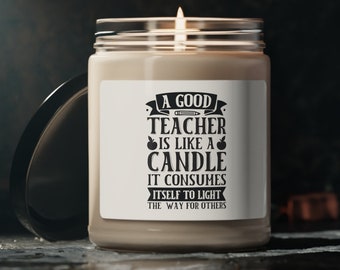 Apprezzamento degli insegnanti / Candela di soia profumata / 9 once / 8 diversi profumi aromatici / Decorazioni per la casa e fragranze / Citazione della candela