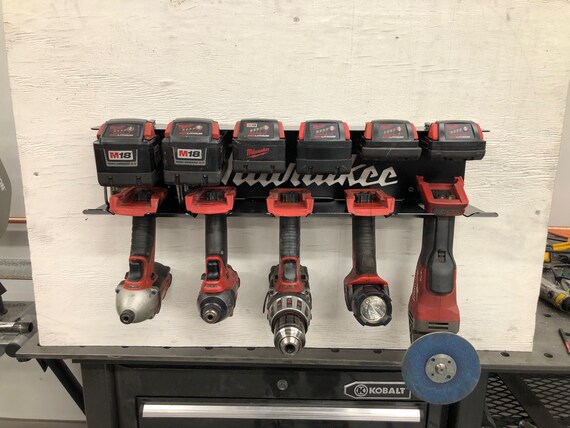 Milwaukee M18 Battery Wall Mount Holders - 5 Pack Black Organizer For Power Tool Batteries