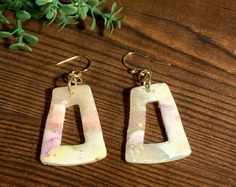 Multicolor polymer clay earrings