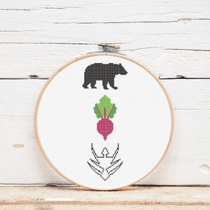 Cross Stitch Pattern / Bears Beets Battlestar Galactica / Dwight Schrute / The Office