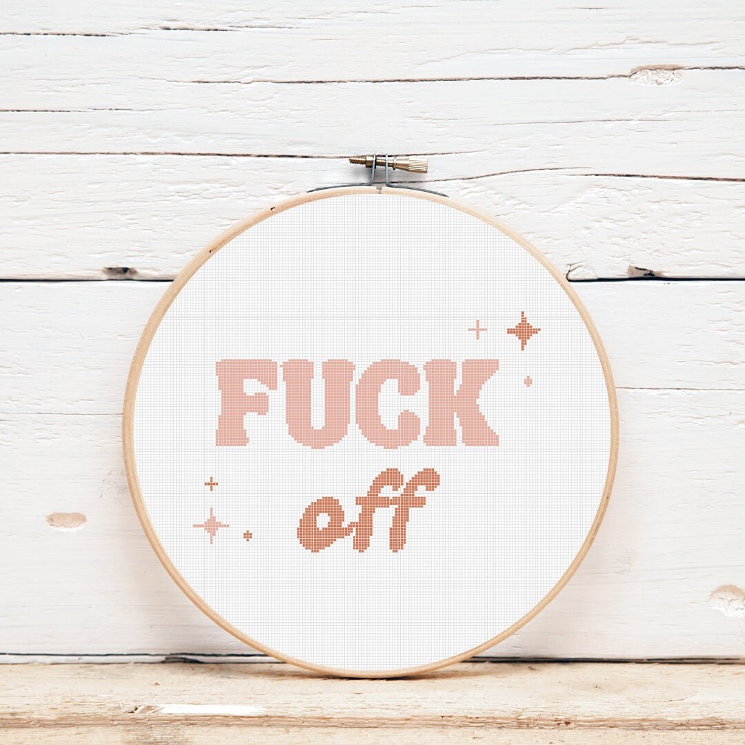 Cross Stitch Pattern / Fuck off / Inappropriate Cross Stitch / Funny