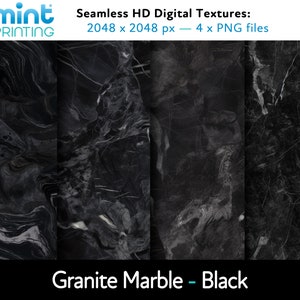 Granite Marble - Seamless HD Texture Tiles - Black