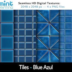 Tiles - Seamless HD Textures - Blue Azul