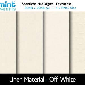 Matériau en lin - Textures HD sans couture - Crème blanc cassé