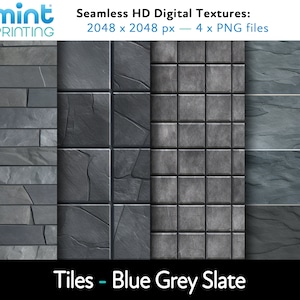 Tiles - Seamless HD Textures - Blue Grey Slate