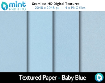 Textured Paper - Seamless HD Textures - Baby Blue