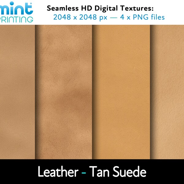 Leather - Seamless HD Textures - Tan Suede
