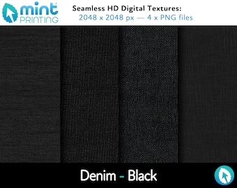 Denim - Seamless HD Textures - Black
