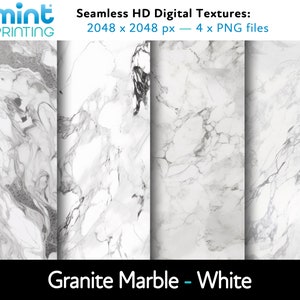 Granite Marble - Seamless HD Texture Tiles - White