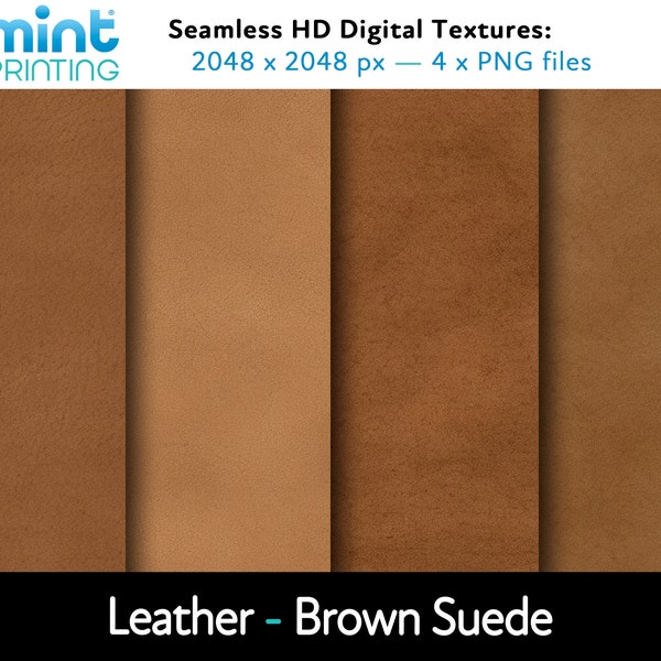 Leather - Seamless HD Textures - Brown Suede