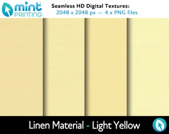 Linen Material - Seamless HD Textures - Light Yellow