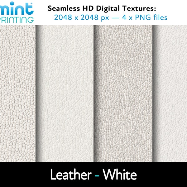 Leather - Seamless HD Textures - White