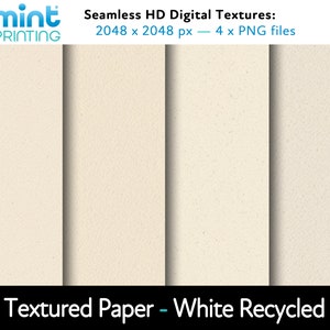 Textured Paper - Seamless HD Textures - White Recycled