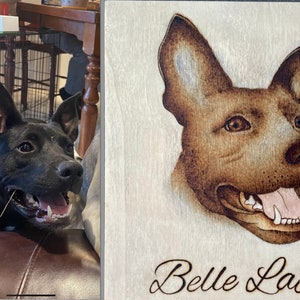 Custom Pet Portrait - Wood Burning/ Pyrography