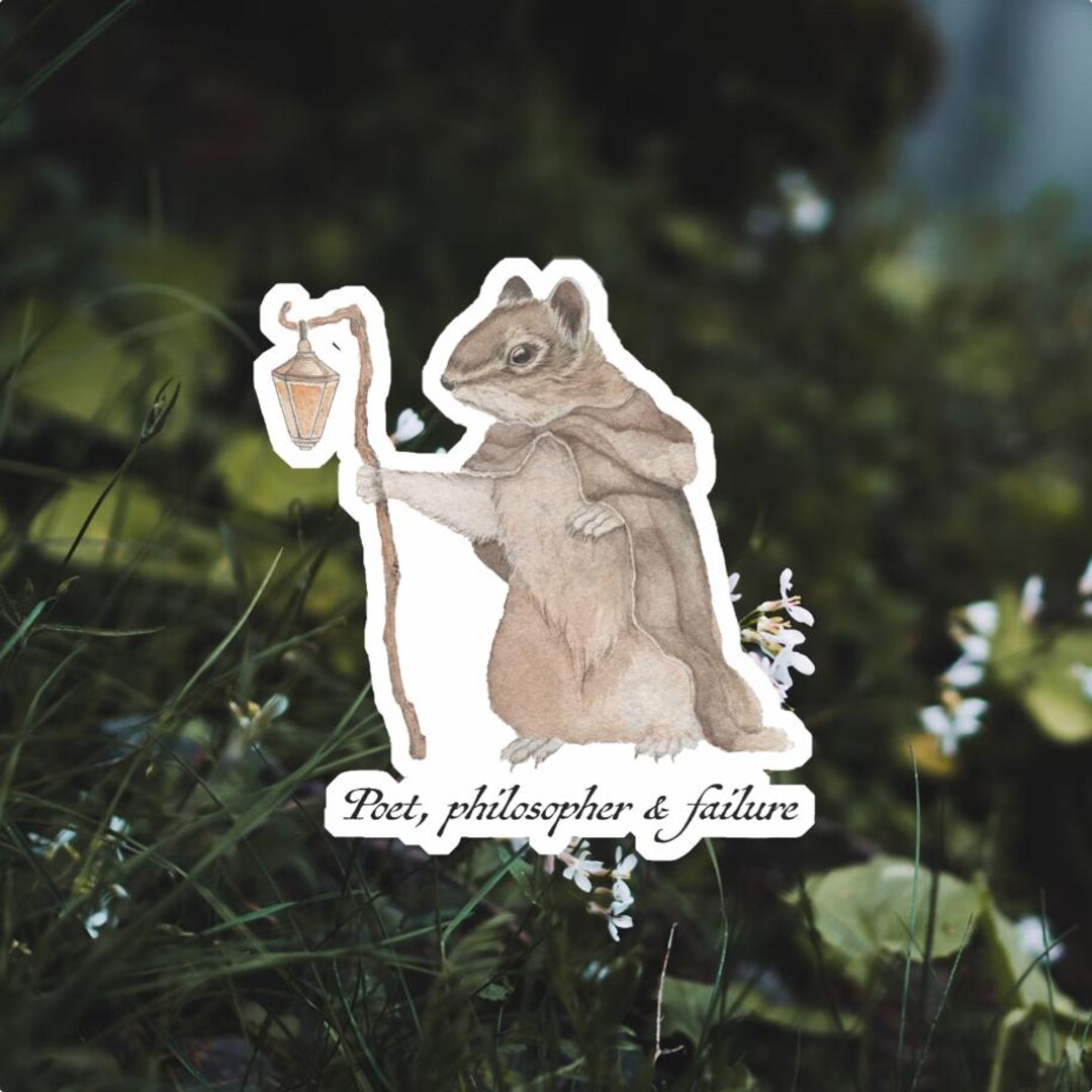 Philosopher Squirrel Sticker: Diogenes Quote, Waterproof Vinyl - Etsy ...